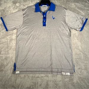 Peter Millar Grey Goose Vodka Polo Shirt Men's Large Gray Golf Short Sleeve